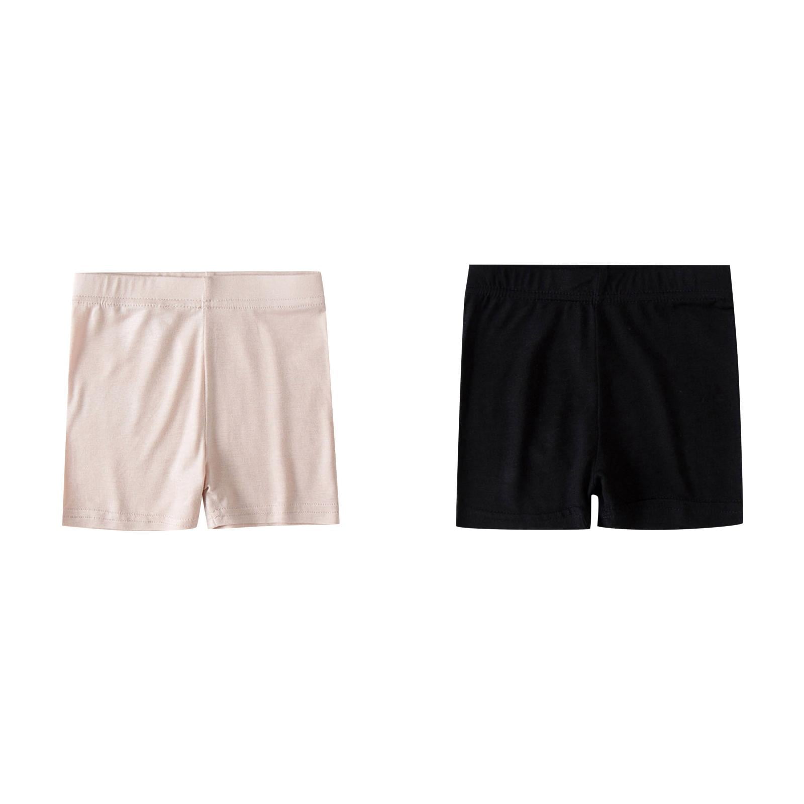 (2Pack) Girls Dance Shorts 4T Underwear Solid Color Breathable Bike