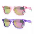 thumbnail image 1 of (2-Pack) Girls Kid Size Rainbow Unicorn Badge Horn Rim Sunglasses 1 Pink 1 Purple, 1 of 2
