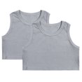 thumbnail image 1 of 2 Pack Girls Tank Tops Boys Undershirts Kids Cotton Undershirts Tees Sleeveless Tank Tops Shirts for Boys Kids Youth,Color Grey,Size 3-4 Years, 1 of 5