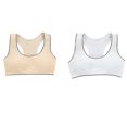 thumbnail image 1 of 2 Pack Girls Training Bra Bralette, SILVERCELL Teens Girl Casual Wireless Padded Bra Racerback Vest Sports Bra 8-16 Years, 1 of 8