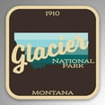 thumbnail image 1 of 2-Pack Glacier National Park Decal Sticker | 4-Inches By 4-Inches | Vinyl Sticker | UV Protective Laminate | PD991, 1 of 1