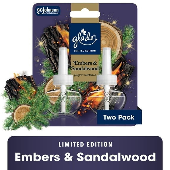 ( 2 Pack ) Glade® PlugIns® Refills Air Freshener, Embers & Sandalwood, 1.34oz., 2 Count