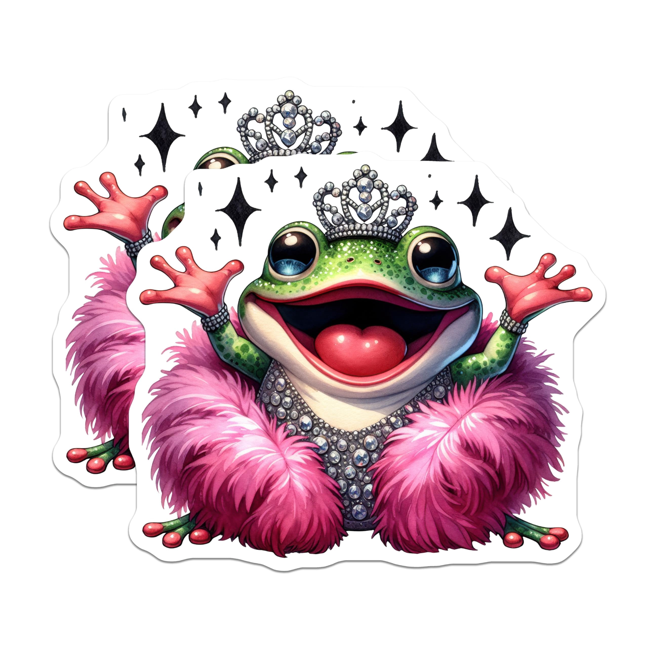 Princesscore Stickers (2 Pack) Glamorous Frog Queen Stickers - Princesscore Froggie Decals ...