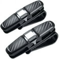 thumbnail image 1 of 2 Pack Glasses Holders for Car Sun Visor,Sunglasses Eyeglasses Mount with Ticket Card Clip,Double-Ends Clip 180 Degree Rotational Car Glasses Holder (Silver), 1 of 8