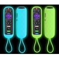 thumbnail image 1 of 2 Pack Glow Remote Case For Tcl Roku Smart Tv Rc280 Rc282 Remote Control - Universal Replacement Silicone Case Cover Sleeve Skin Glow In The Dark With Lanyard For Tcl Roku Rc280 Tv Remote -, 1 of 7