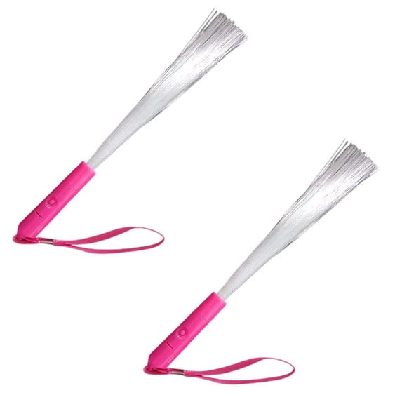 2 Pack Glow Sticks Toys, Light Up Fiber Optic Wands, Neon Party Favors for Weddings, Birthdays, Camping Essentials, Basket Fillers, Fireworks Night