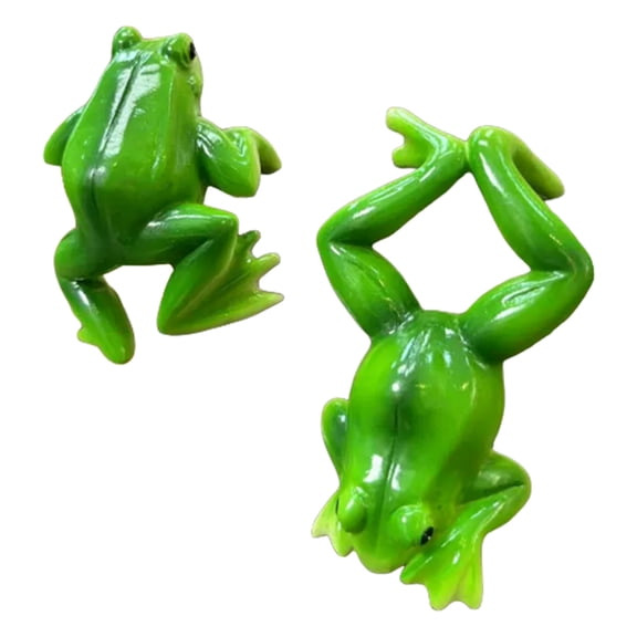 2 Pack Glow-in-Dark Treefrog Garden Clamps Rosin Border Statues for Halloween Deck Party Decorations