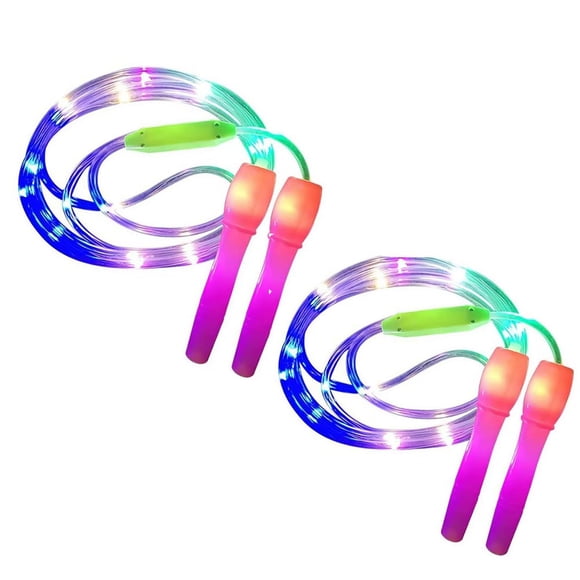 2 Pack | Glowing jump rope, fitness sports net red cool fluorescent jump rope adult