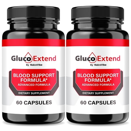 (2 Pack) Gluco Extend Capsules - Official GlucoExtend Pills to Maintain Overall Health, All Natural Blood Formula For Healthy and Stable Levels, Blood Support Review (120 Capsules)