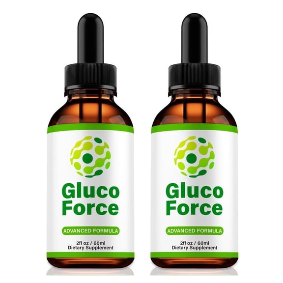 (2 Pack) Gluco Force Drops, GlucoForce Liquid Formula - Naturally Supports Healthy Circulation, Stable Levels and Energizes the Body, Official Gluco Force 100 Gotas Review (60 Servings)