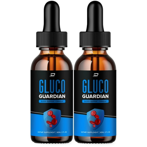 (2 Pack) Gluco Guardian Drops Liquid Supplement - GlucoGuardian Drops, All-Natural Blood Support Formula, Offical Gluco Guardian Extra Strength Formula, Gluco Guardian Reviews (2 Month Supply)