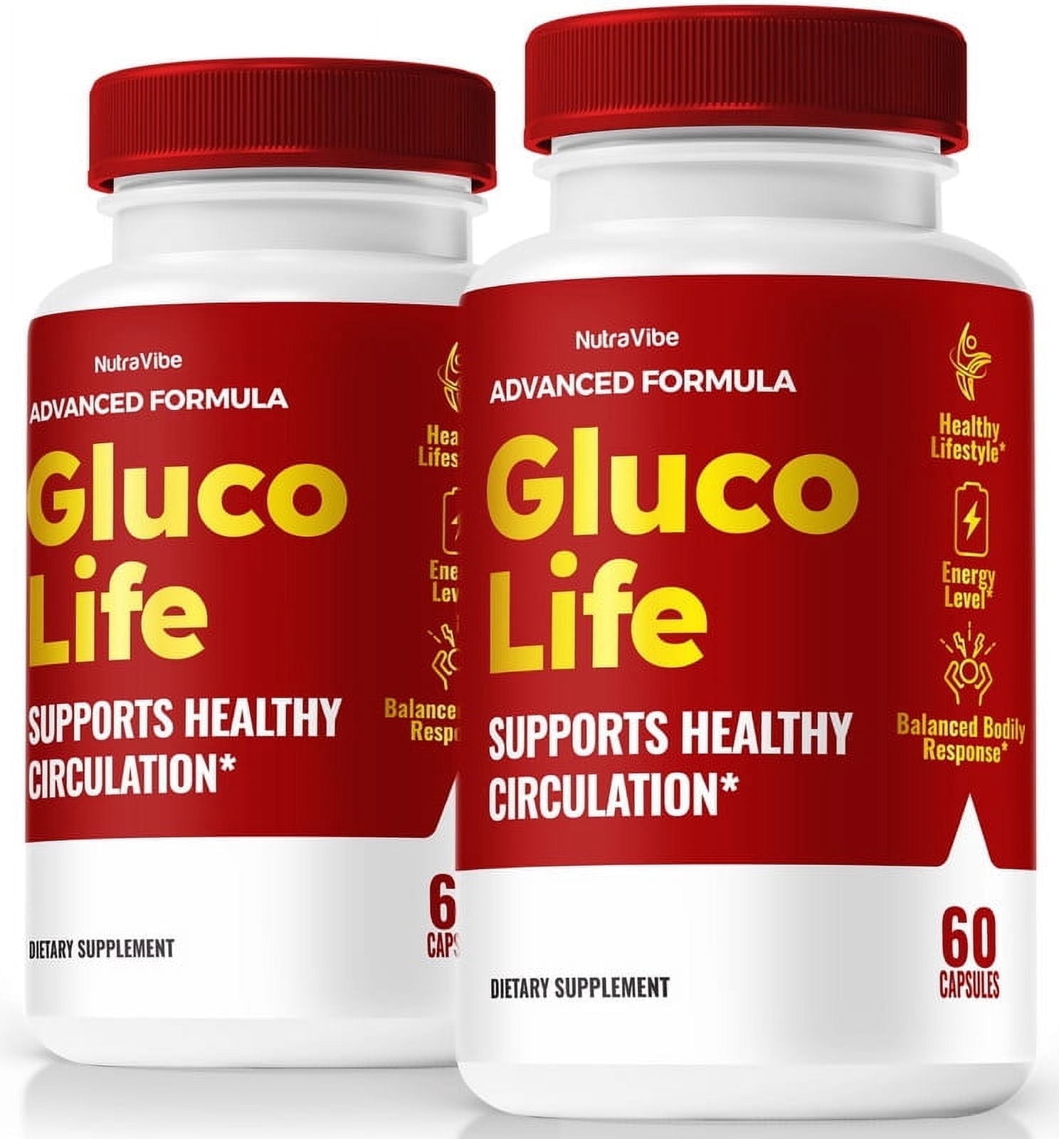 (2 Pack) Gluco Life Capsules, Original GlucoLife Formula - Naturally ...