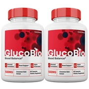 2 Pack GlucoBio Blood Support Capsules, Maximum Strength Formula, GlucoBio Capsules Official Blood Support, 2 Month Supply