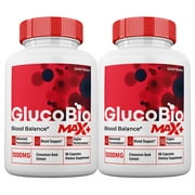2 Pack GlucoBio Max + Blood Support Capsules, 2x Stronger Formula, GlucoBio Max+ Capsules Blood Support, 2 Month Supply