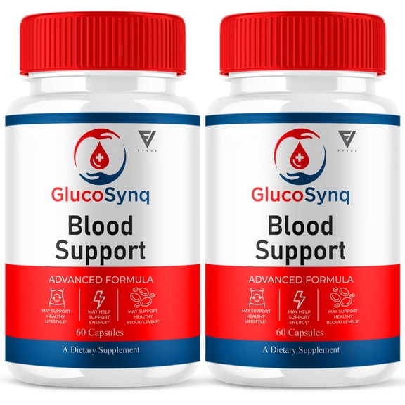 ( 2 Pack) GlucoSynq Blood Support, Gluco Sync Wellness Formula (120 Capsules)