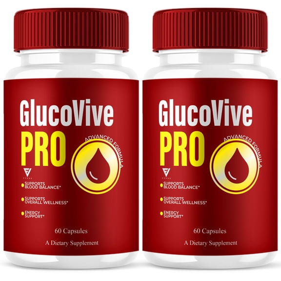 (2 Pack) GlucoVive Pro Blood Balance Support, Gluco Vive Pro Supplement (120 Capsules)