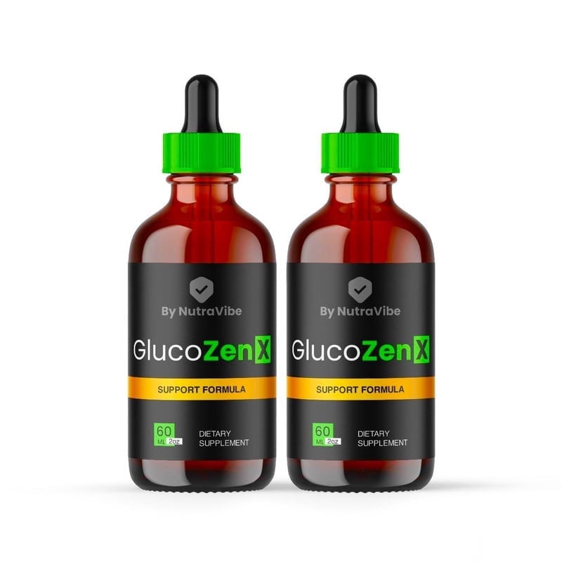 (2 Pack) GlucoZenX Drops, GlucoZen X Liquid Formula - Naturally Supports Healthy Circulation and Stable Levels, Official Gluco Zen X Extract Review (60 Servings)