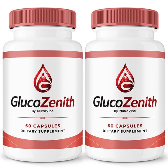 (2 Pack) GlucoZenith Capsules - Official GlucoZenith Pills to Maintain Overall Health, All Natural Blood Formula For Healthy and Stable Levels, Gluco Zenith Review (120 Capsules)
