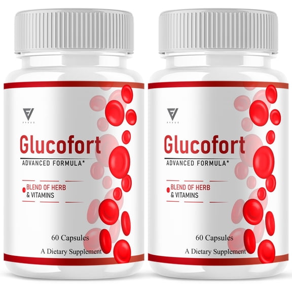 (2 Pack) Glucofort Advanced Blood Support Capsules, Gluco Fort Supplement (120 Capsules)