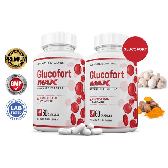 (2 Pack) Glucofort Max Advanced Formula 1295MG 120 Capsules