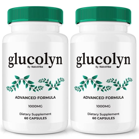 (2 Pack) Glucolyn – Original Formula with a Clean Blend to Support Healthy Circulation, Natural Energy & Balanced Levels | Just 2 Easy-to-Swallow Pills Daily (120 Capsules)