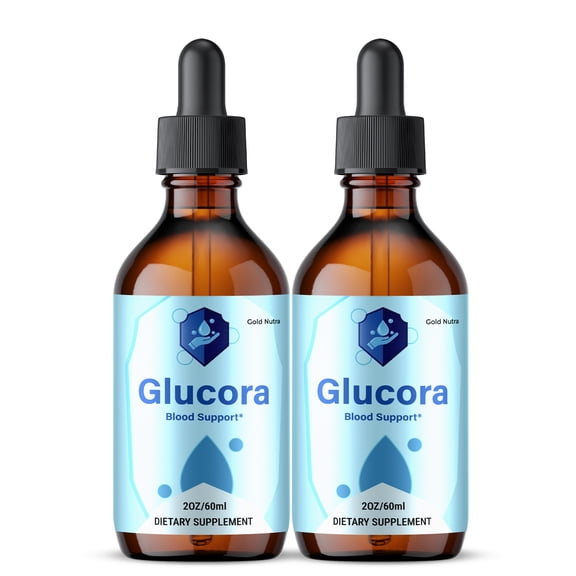 (2 Pack) Glucora Supplement Drops, All Natural Glycogen Supplement, Glu cora Liquid Formula, Maximum Strength