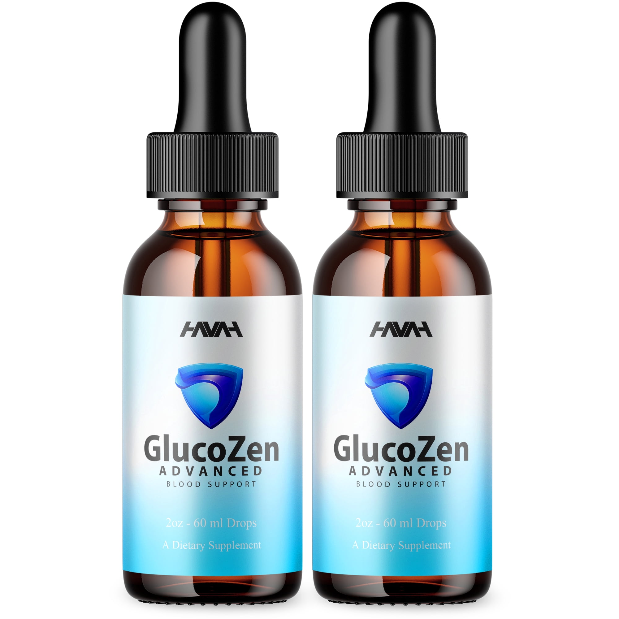 (2 Pack) Glucozen Daily Blood Support Drops, Gluco Zen Advanced Formula (4oz)