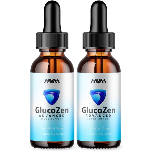 (2 Pack) Glucozen Daily Blood Support Drops, Gluco Zen Advanced Formula (4oz)