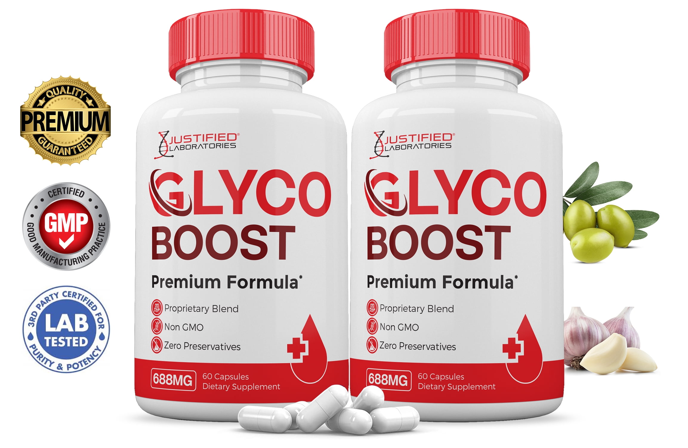 (2 Pack) Glyco Boost Premium Formula 688MG 120 Capsules