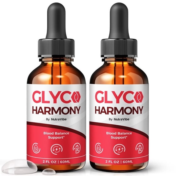(2 Pack) Glyco Harmony Drops Daily Liquid Formula with a Clean, Natural Blend to Support Natural Flow, Balanced Levels & Healthy Circulation | Convenient for Consistent Use (60 Servings)