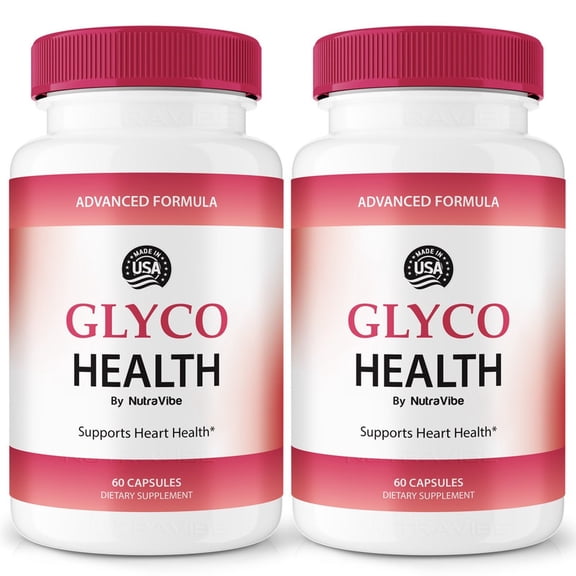 (2 Pack) Glyco Health  Original Formula with a Clean Blend to Support Healthy Circulation, Natural Energy & Balanced Levels | Just 2 Easy-to-Swallow Pills Daily (120 Capsules)