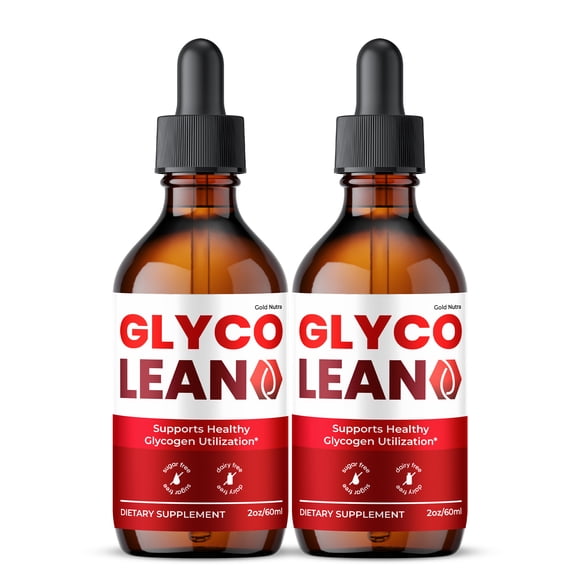 (2 Pack) Glyco Lean Supplement Drops, All Natural Glycogen Supplement, GlycoLean Liquid Formula, Maximum Strength