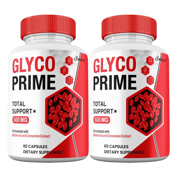(2 Pack) Glyco Prime Capsules, All Natural Supplement, GlycoPrime Blood Optimizer Pills Premium Ingredients Max Strength