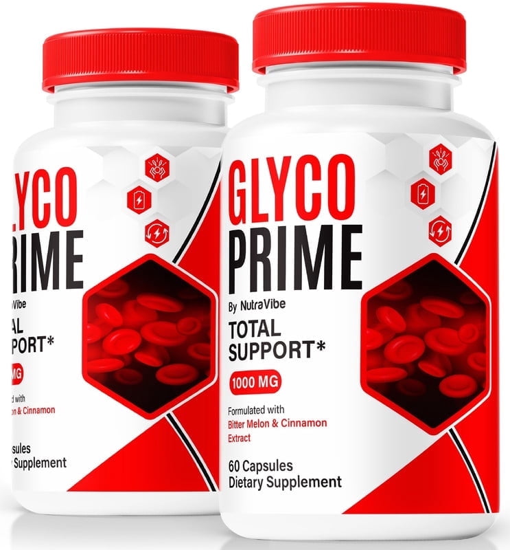 (2 Pack) Glyco Prime Capsules, Original GlycoPrime Formula - Naturally Supports Healthy Circulation, Stable Levels and Energizes the Body, Official Review (120 Capsules)