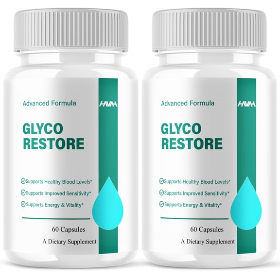 (2 Pack) Glyco Restore Blood Health Support, GlycoRestore Pills (120 Capsules)