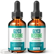 2 Pack Glyco Restore Drops   Daily Liquid Formula with a Clean, Natural Blend to Support Natural Flow, Balanced Levels & Healthy Circulation | Convenient for Consistent Use 60 Servings