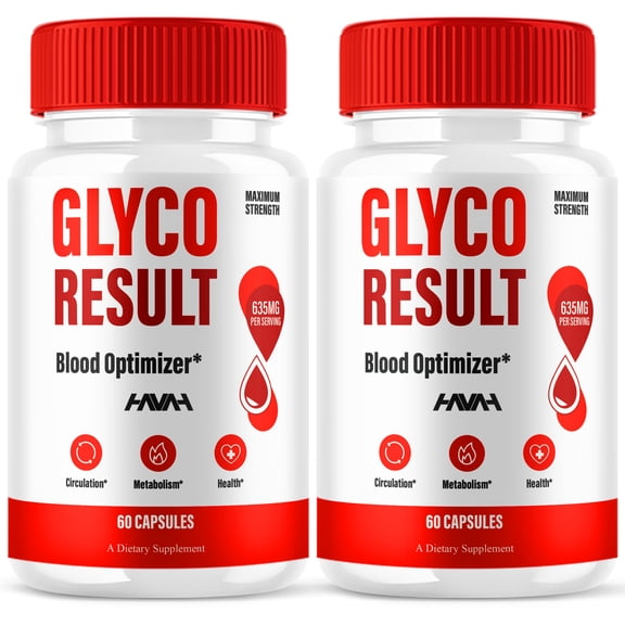 (2 Pack) Glyco Result Blood Optimizer, Glyco Result Supplement (120 Capsules)
