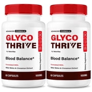 2 Pack Glyco Thrive   Original Formula with a Clean Blend to Support Healthy Circulation, Natural Energy & Balanced Levels | Just 2 Easy-to-Swallow GlycoThrive Pills Daily 120 Capsules