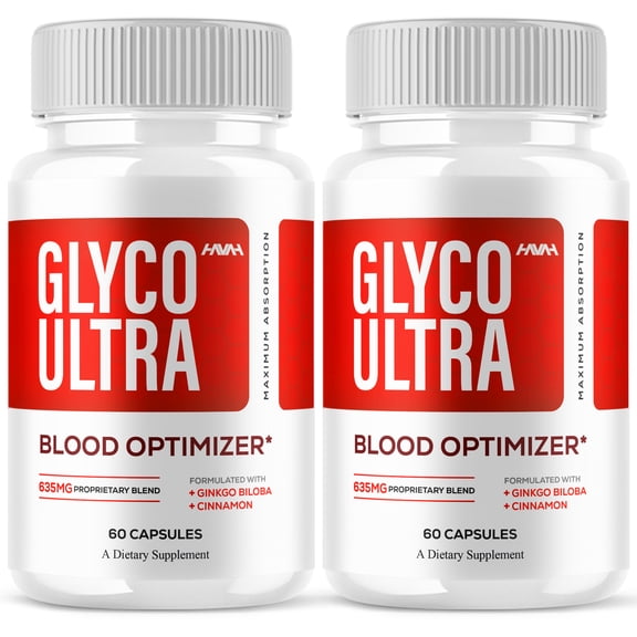 (2 Pack) Glyco Ultra Blood Optimizer Capsules, GlycoUltra Advanced Formula Support Supplement (120 Capsules)