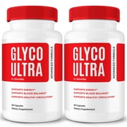 2 Pack Glyco Ultra   Original Formula with a Clean Blend to Support Healthy Circulation, Natural Energy & Balanced Levels | Just 2 Easy-to-Swallow Pills Daily 120 Capsules
