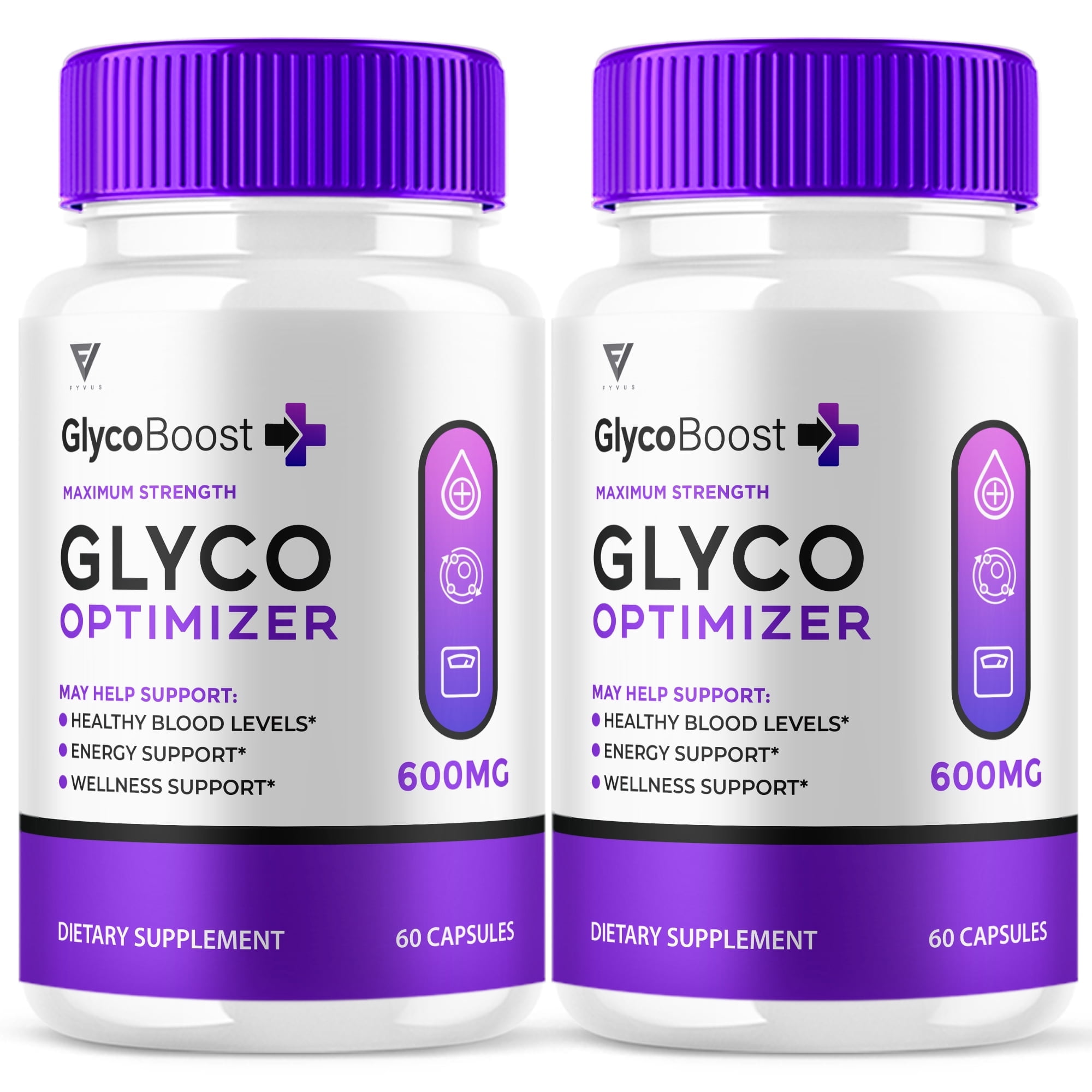 (2 Pack) GlycoBoost Glyco Optimizer Blood Support Formula Glycogen Optimization Overall Wellness Maximum Strength Glyco Boost (120 Capsules)