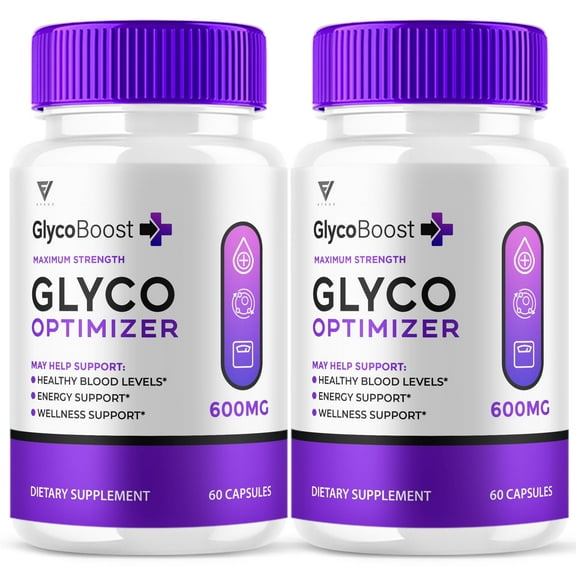 (2 Pack) GlycoBoost Glyco Optimizer Blood Support Formula Glycogen Optimization Overall Wellness Maximum Strength Glyco Boost (120 Capsules)