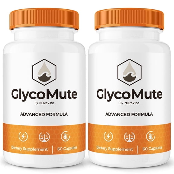 (2 Pack) GlycoMute Original Formula with a Clean Blend to Support Healthy Circulation, Natural Energy & Balanced Levels | Just 2 Easy-to-Swallow Pills Daily (120 Capsules)