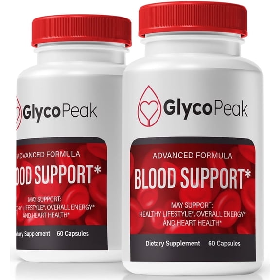 (2 Pack) GlycoPeak Blood Support Capsules - Official Glyco Peak Glyco Optimizer Pills to Maintain Overall Health, All Natural Blood Formula For Healthy and Stable Levels, Review (120 Capsules)