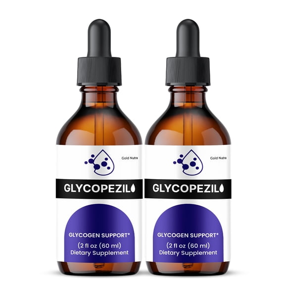 (2 Pack) GlycoPezil Supplement Drops, All Natural Glycogen Supplement, Glyco Pezil Liquid Formula, Maximum Strength