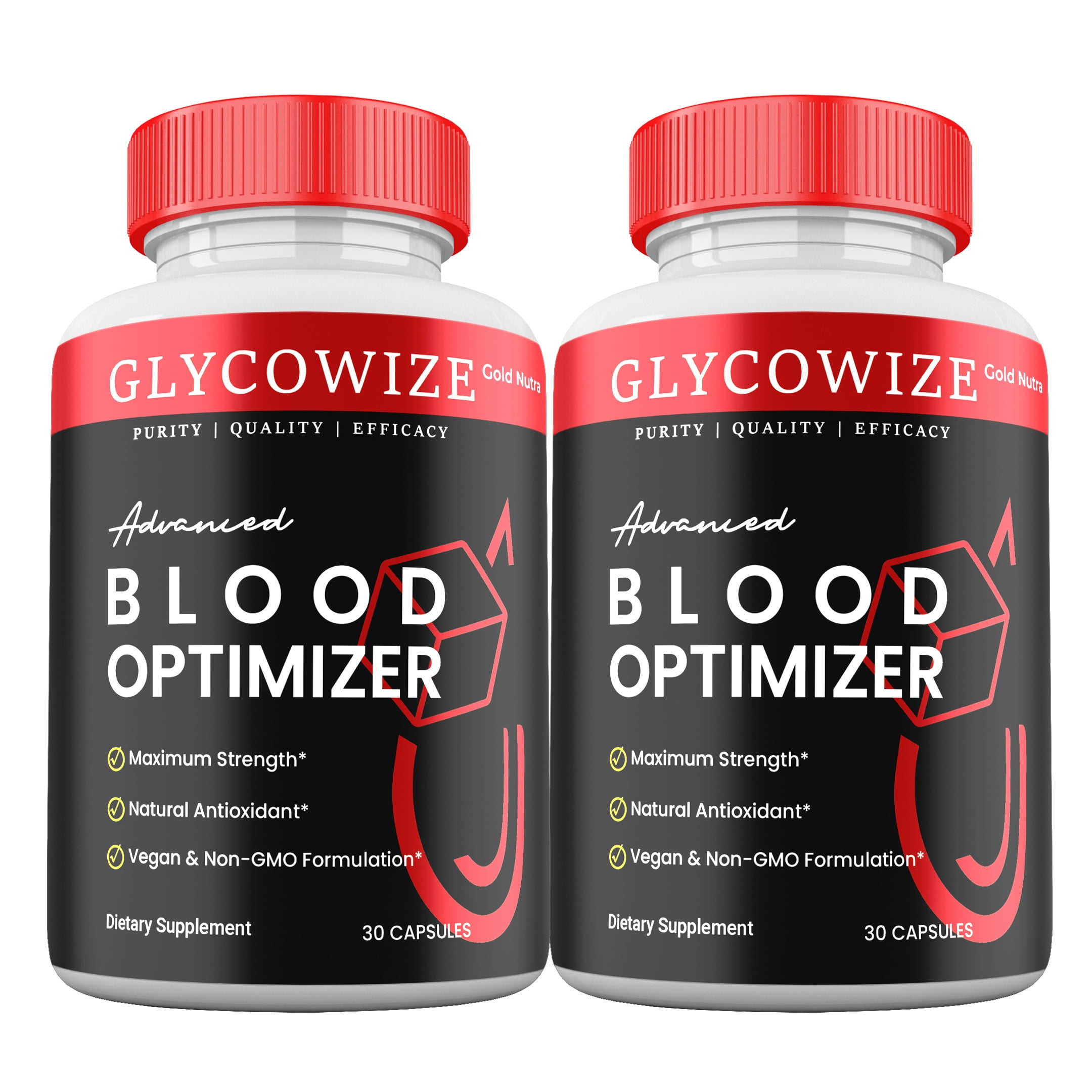 (2 Pack) GlycoWize Blood Support Capsules, Maximum Strength Advanced Formula, Glyco Wize Pills for Men and Women 2 Month Supply