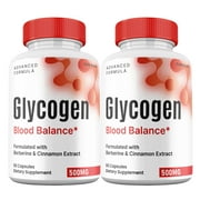 2 Pack Glycogen Blood Balance Capsules, Glycogen Pills Blood Support Supplement Glyco Maximum Strength All Natural, 30 Day Supply