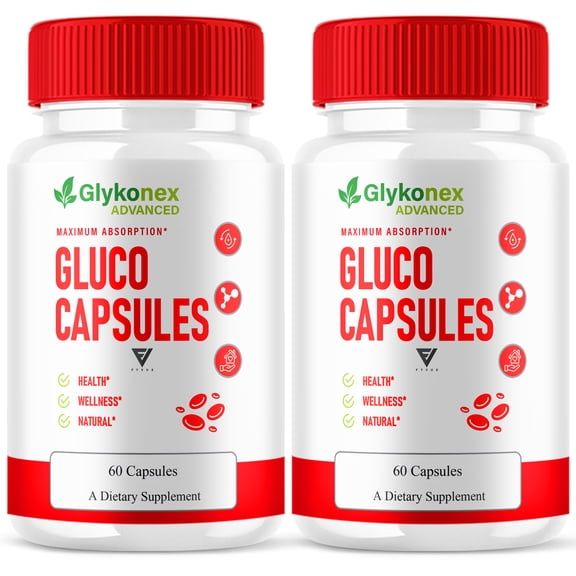 (2 Pack) GlykoNex Pro Daily Wellness Support, GlykoNex Supplement (120 Capsules)