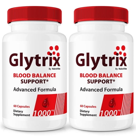 (2 Pack) Glytrix – Original Formula with a Clean Blend to Support Healthy Circulation, Natural Energy & Balanced Levels | Just 2 Easy-to-Swallow Pills Daily (120 Capsules)