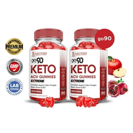 (2 Pack) Go 90 Keto Extreme ACV Gummies 2000mg Dietary Supplement 120 Gummys